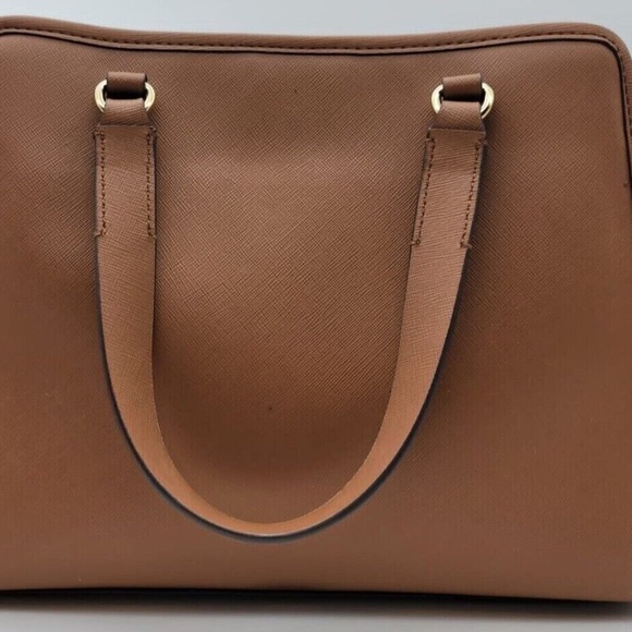 Calvin Klein Medium Brown Lug Satchel (Gold Hardware) - Picture 2 of 7